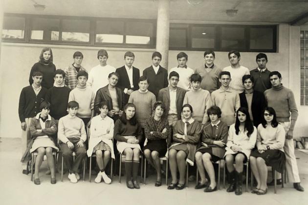 La classe de seconde C, à la rentrée de septembre 1967 (Christian Rossi est au dernier rang, le deuxième à partir de la droite).