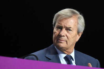 Chairman of the Supervisory Board of French media group Vivendi Vincent Bollore attends a Vivendi group's general meeting on April 19, 2018 in Paris. (Photo by ERIC PIERMONT / AFP)