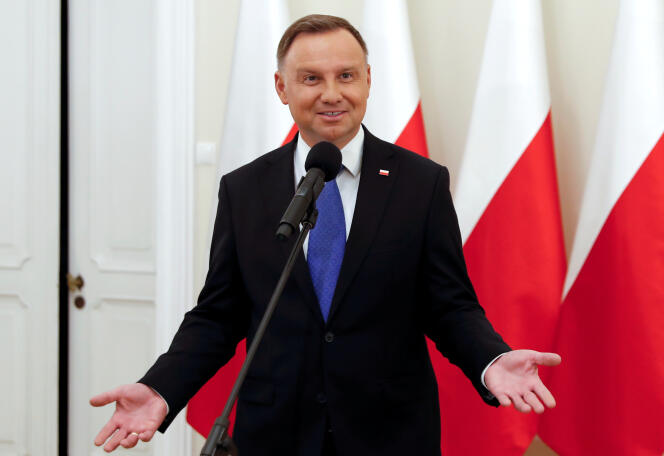 Andrzej Duda, le 12 juillet 2020, à Varsovie.