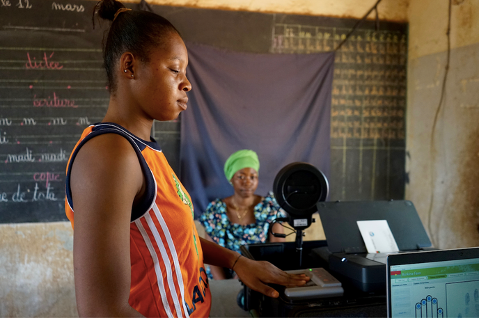 A Ouidi, quartier de Ouagadougou. Les Burkinabés avaient jusqu’au 16 juillet 2020 pour s’inscrire sur les listes électorales en vue des scrutins présidentiel et législatif du 22 novembre.