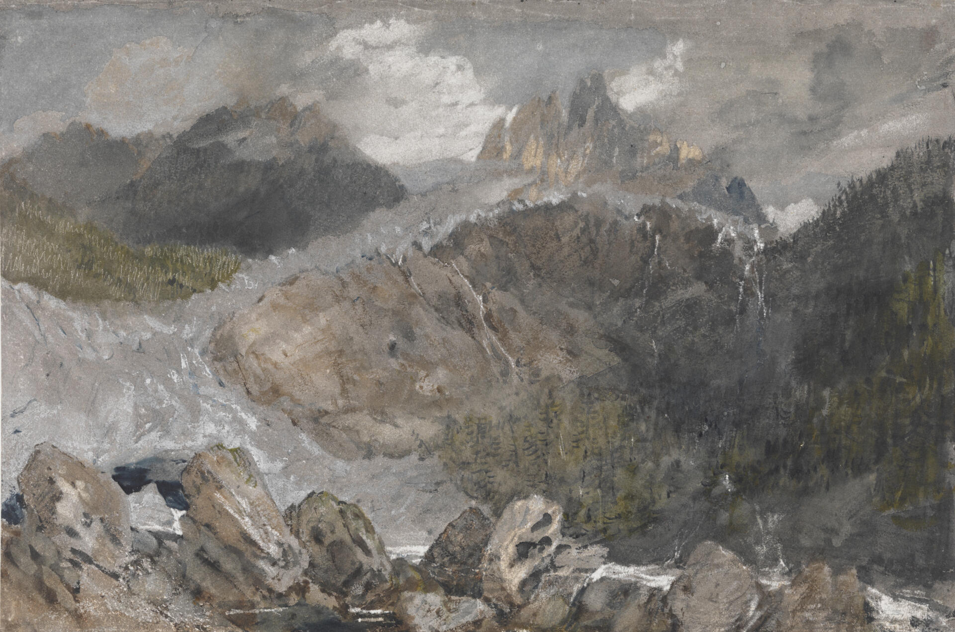 « The Source of the Arveyron below the Glacier du Bois and Mer de Glace » (1802), de William Turner (1775-1851). Tate Britain, Londres.