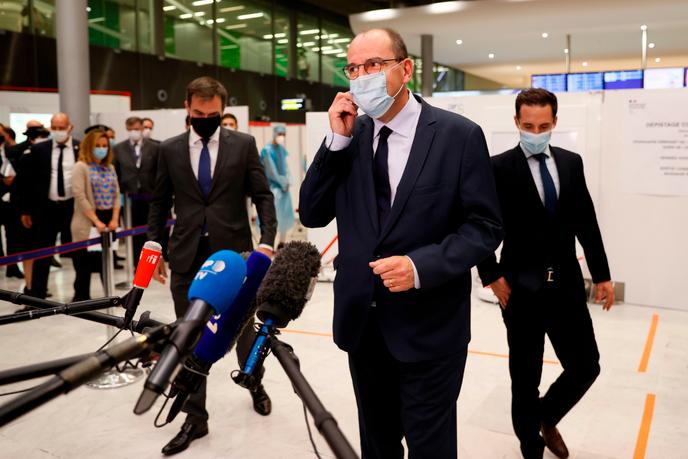 Le premier ministre Jean Castex à l’aéroport de Roissy, en région parisienne, le 24 juillet.