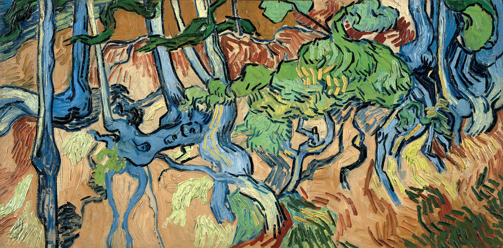 « Racines d’arbres » est le dernier tableau, inachevé, de Vincent Van Gogh, peint le 27 juillet 1890 à Auvers-sur-Oise.