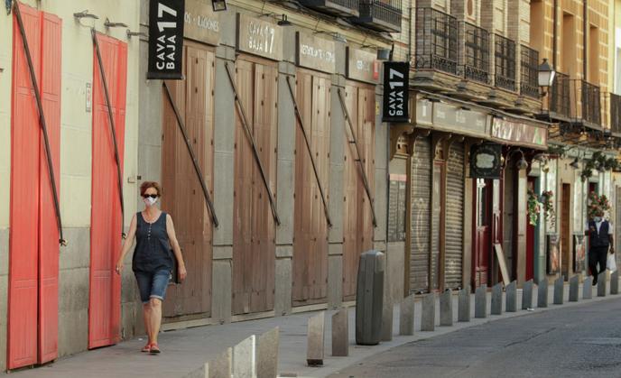 Des restaurants fermés, à Madrid, le 31 juillet.