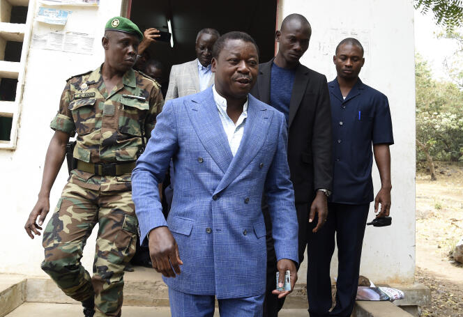 Le président togolais Faure Gnassingbé, à Kara (Togo), le 22 février 2020.