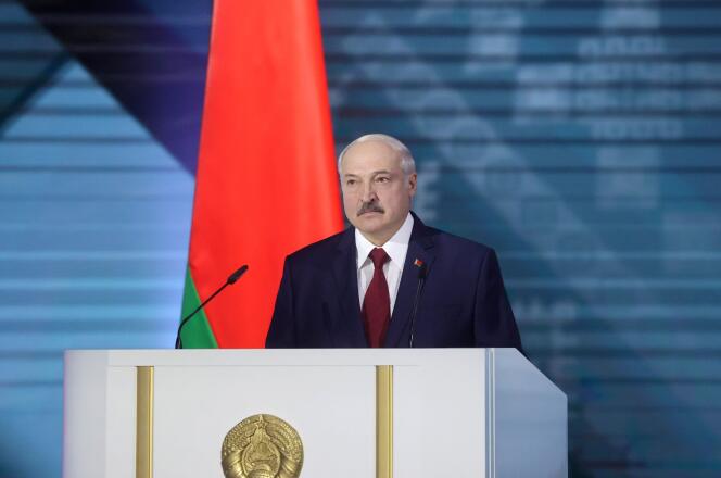 Le président biélorusse Alexandre Loukachenko, le 4 août, à Minsk.
