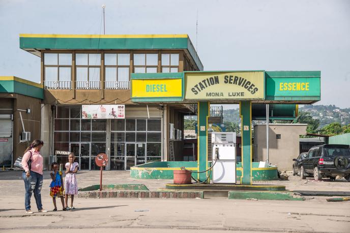 Une station-service à Kinshasa, en 2017.