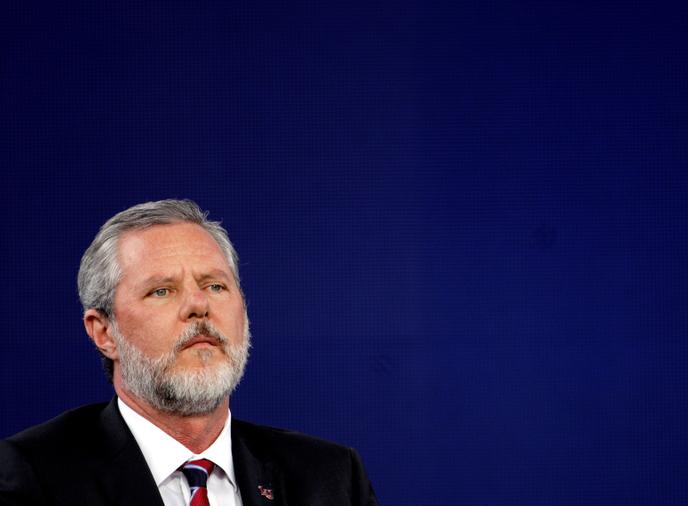 Jerry Falwell Jr. lors de la cérémonie d’ouverture de l’université à Lynchburg, en Virginie, le 11 mai 2019.