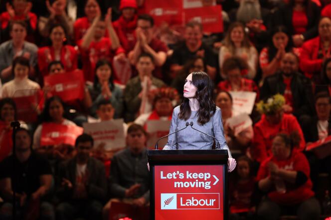 La première ministre travailliste Jacinda Ardern a lancé la campagne de son parti le 8 août, à Auckland.