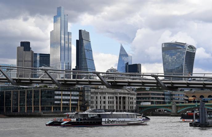 Vue de la City, le principal quartier financier de Londres, le 3 août.