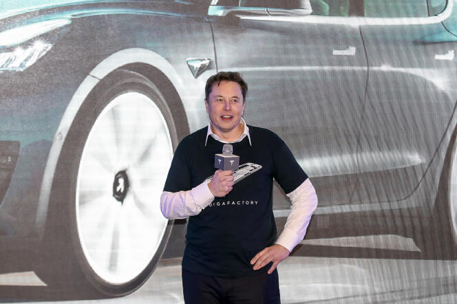 Le patron du constructeur automobile californien Tesla, Elon Musk, à Shanghaï, le 7 janvier.