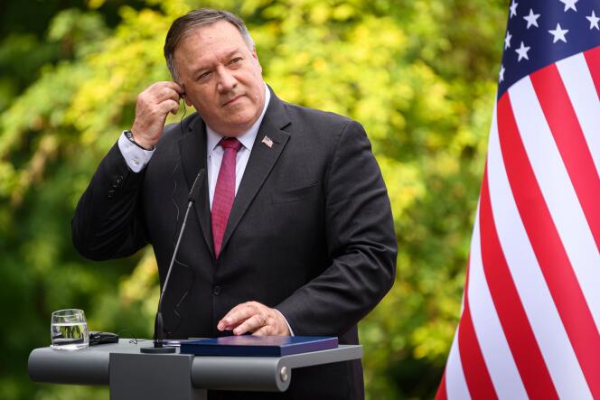 Le secrétaire d’Etat américain, Mike Pompeo, à Bled en Slovénie, le 14 août.