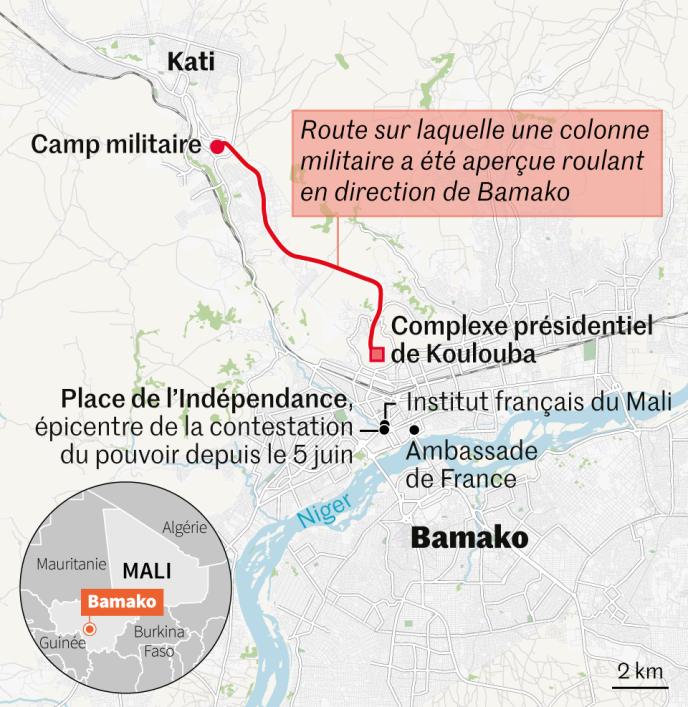 399e1f5 890208787 MALI 3420 Bamako coup Etat - Confusion au Mali après des coups de feu dans un camp militaire, début de rassemblement à Bamako