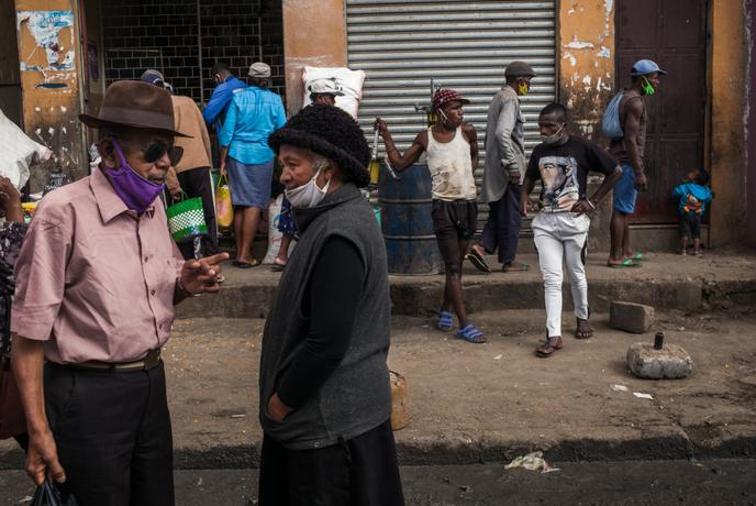 Dans le quartier d’Isotry, à Antananarivo, le 16 mai 2020.
