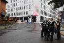 FILE - In this Saturday, Aug. 22, 2020 file photo, German police officers stand in front of the emergency entrance of the Charite hospital, in Berlin, Germany. The German hospital treating Russian dissident Alexei Navalny says tests indicate that he was poisoned. The Charit√© hospital said in a statement Monday, Aug. 24, 2020 that the team of doctors who have been examining Navalny since he was admitted Saturday have found the presence of ‚Äúcholinesterase inhibitors‚Äù in his system. Cholinesterase inhibitors are a broad range of substances that are found in several drugs, but also pesticides and nerve agents. (AP Photo/Markus Schreiber, File)
