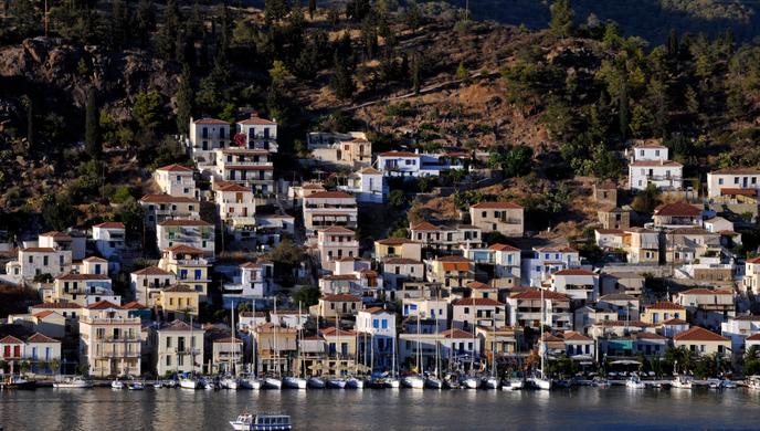L’île de Poros en août 2012.