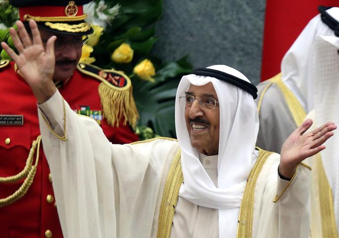 L’émir du Koweït, Sabah Al-Ahmad Al-Jaber Al-Sabah, le 29 octobre 2019, au Parlement.