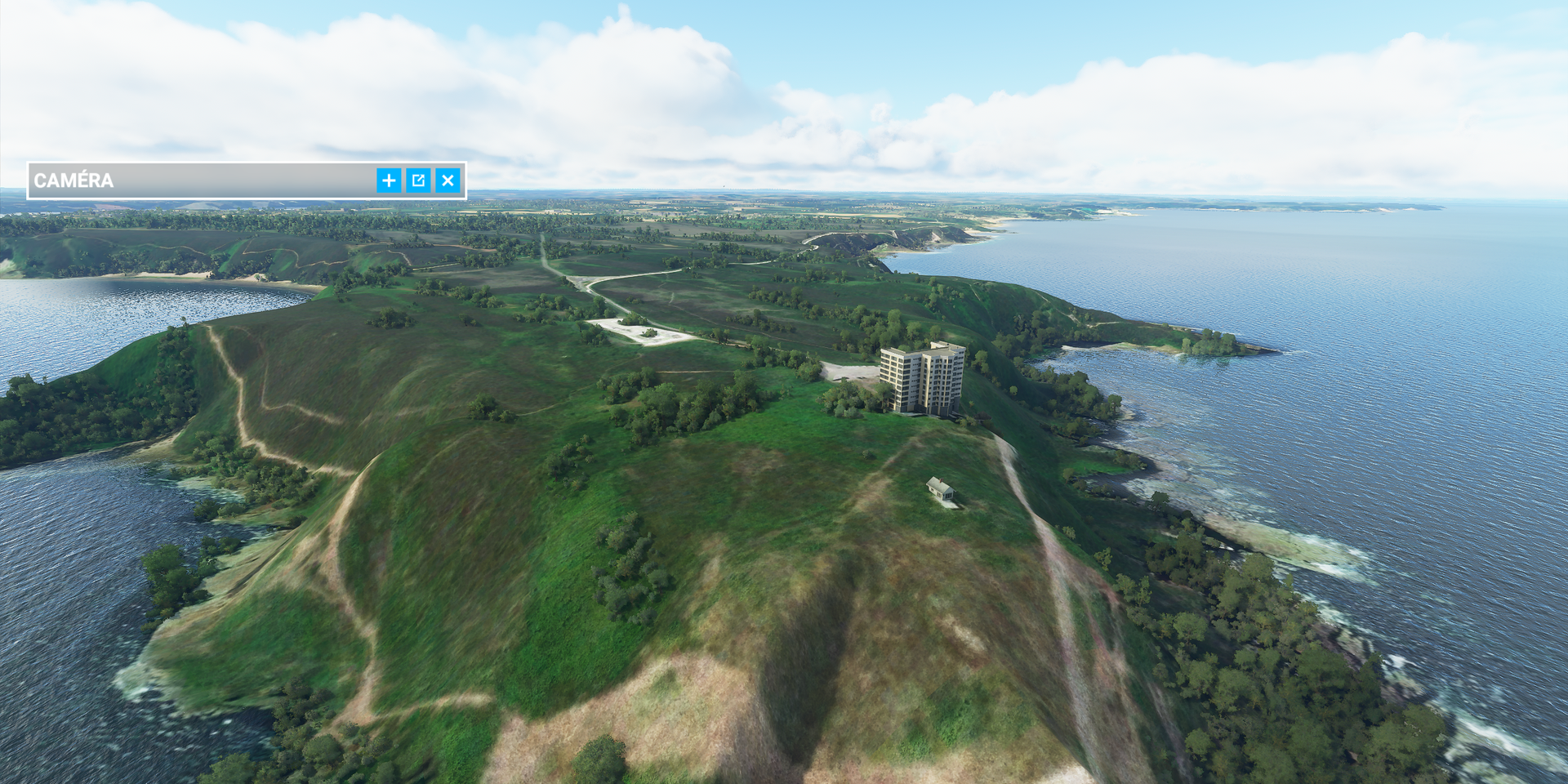 Le fort La Latte dans « Microsoft Flight Simulator ».