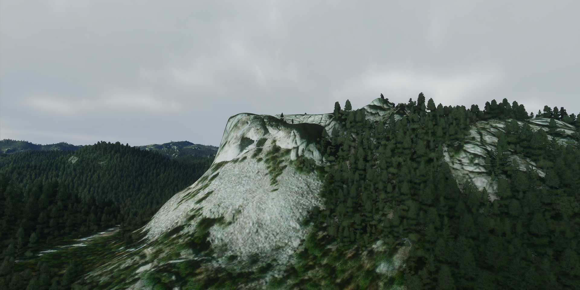 Le mont Rushmore dans « Microsoft Flight Simulator ».