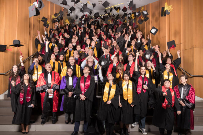 Cérémonie de remise des diplômes de doctorat de l’université PSL, en 2019.