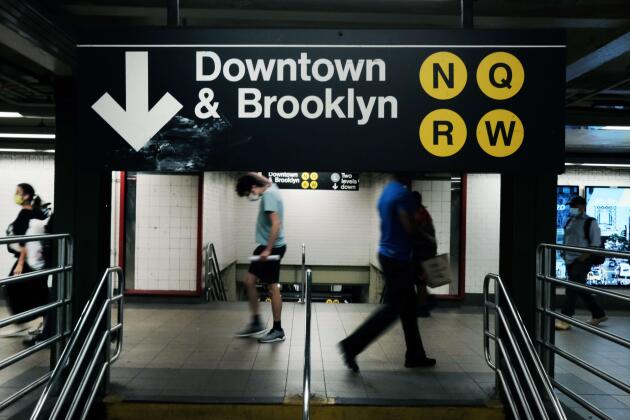 Une station de métro à Manhattan, le 26 août.