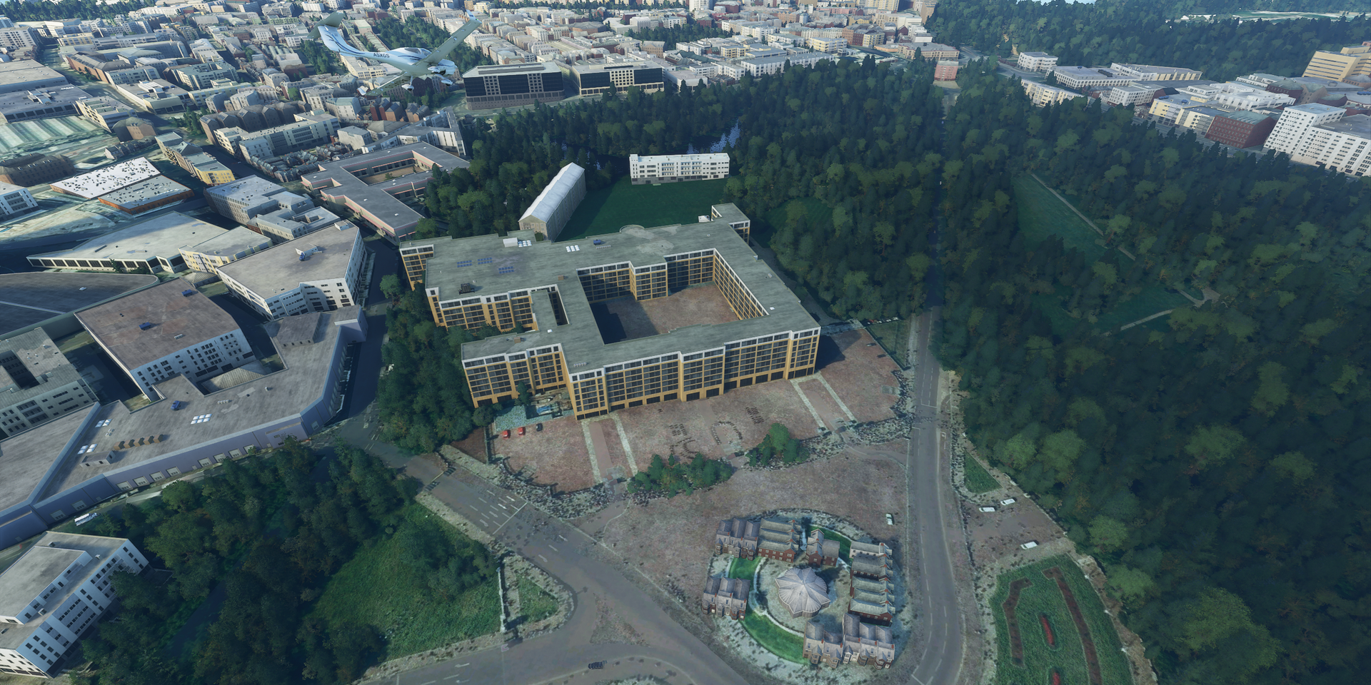 Le palais de Buckingham dans « Microsoft Flight Simulator ».