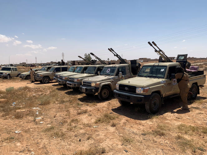 A Misrata, dans l’ouest de la Libye, troupes loyales au Gouvernement d’union nationale (GNA), reconnu par la communauté internationale, le 18 juillet 2020.