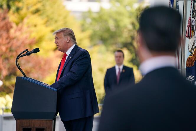 Le président Donald Trump lors de sa conférence de presse à la Maison Blanche, à Washington, le 7 septembre.