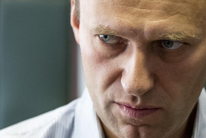 Alexeï Navalny, devant un tribunal de Moscou, en septembre 2018.