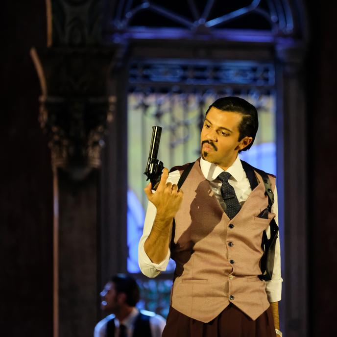 Bruno de Sa incarne le prince espagnol Berardo dans l’opéra de Nicola Porpora, « Carlo il Calvo ».