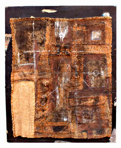« Kêlêtigui II », de Salif Diabagaté. Acrylique sur tissu, 2009 (153 cm x 136 cm). Prix de départ : 4 000 euros.