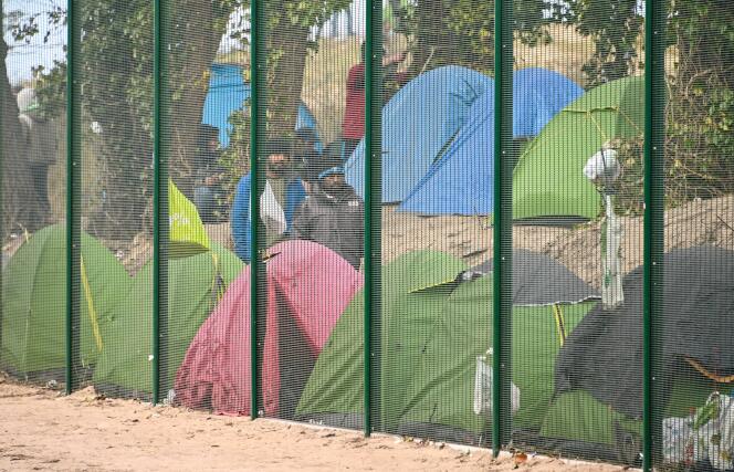 Des migrants, le 3 avril à Calais.