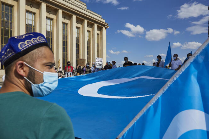Manifestation en soutien aux Ouïgours, à Paris, le 16 août.