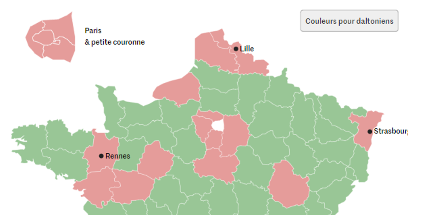 Coronavirus Quels Sont Les 42 Departements Classes En Zone De Circulation Active Du Virus