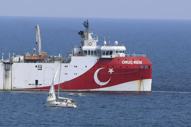 L’Oruç-Reis ancré dans le port d’Antalya, en Turquie, le 13 septembre.