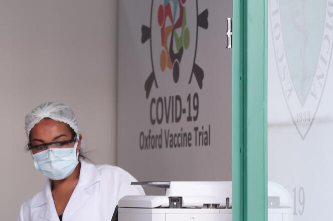 A l’université de Sao Paulo, le 24 juin. Des essais y sont menés pour les vaccins de l’université d’Oxford et d’AstraZeneca.