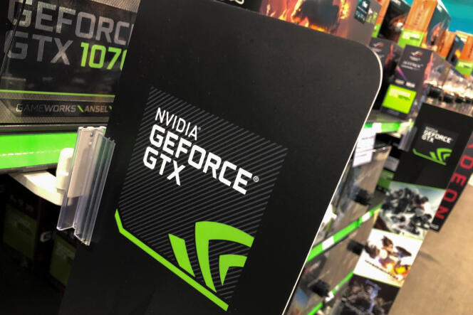 Stand Nvidia dans une boutique à San Marcos (Californie, Etats-Unis), le 14 août 2018.