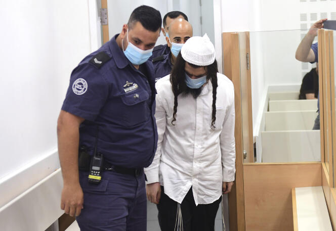 Amiram Ben-Ouliel, le 18 mai lors de son arrrivée au tribunal de Lod pour son procès.