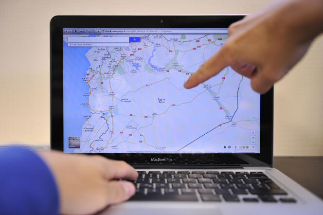 Carte de la Syrie sur Internet.