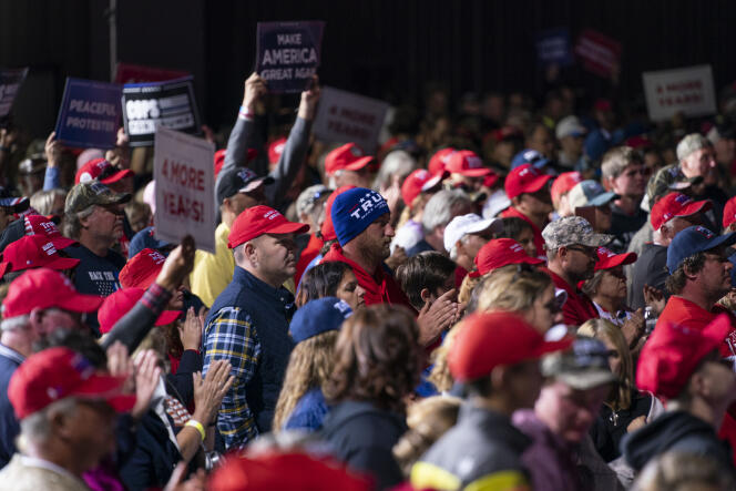 Des partisans de Donald Trump, à Mosinee, dans le Wisconsin, le 17 septembre.