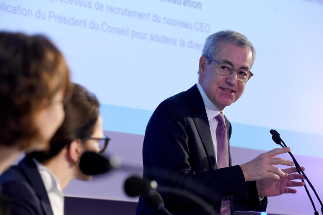 Jean-Pierre Clamadieu, président d’Engie, lors de sa présentation des résultats de 2019 à La Défense (Hauts-de-Seine), le 27 février.