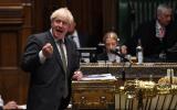 A handout photograph released by the UK Parliament shows Britain's Prime Minister Boris Johnson speaking during Prime Minister's Questions (PMQs) in the House of Commons in London on September 23, 2020. The UK on Wednesday reported 6,178 new coronavirus cases, a marked jump in the daily infection rate that comes a day after Prime Minister Boris Johnson unveiled new nationwide restrictions. It follows a rise of 4,926 the day before, and brings the total confirmed cases in Britain since the pandemic hit earlier this year to 409,729. - RESTRICTED TO EDITORIAL USE - MANDATORY CREDIT " AFP PHOTO / UK PARLIAMENT " - NO USE FOR ENTERTAINMENT, SATIRICAL, MARKETING OR ADVERTISING CAMPAIGNS - EDITORS NOTE THE IMAGE HAS BEEN DIGITALLY ALTERED AT SOURCE TO OBSCURE VISIBLE DOCUMENTS / AFP / UK PARLIAMENT / JESSICA TAYLOR / RESTRICTED TO EDITORIAL USE - MANDATORY CREDIT " AFP PHOTO / UK PARLIAMENT " - NO USE FOR ENTERTAINMENT, SATIRICAL, MARKETING OR ADVERTISING CAMPAIGNS - EDITORS NOTE THE IMAGE HAS BEEN DIGITALLY ALTERED AT SOURCE TO OBSCURE VISIBLE DOCUMENTS 
