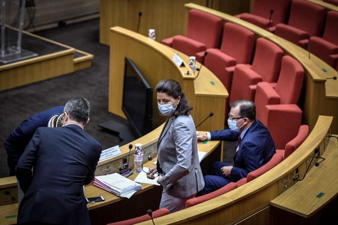 Agnès Buzyn lors de son audition devant la commission d’enquête sur la crise du Covid-19 au Sénat à Paris, le 23 septembre.