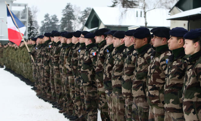 Des soldats français à Rukla, en Lituanie, dans le cadre de la « présence avancée renforcée » de l’OTAN, en 2018.