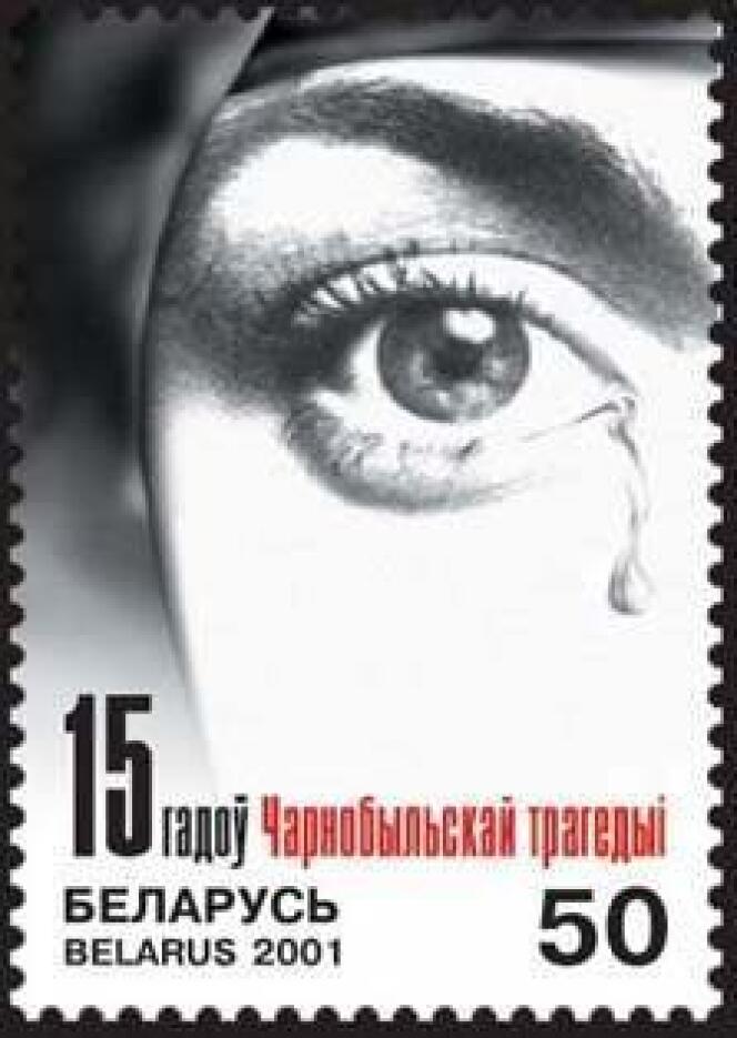 Catastrophe de Tchernobyl, timbre de biélorussie de 2001.