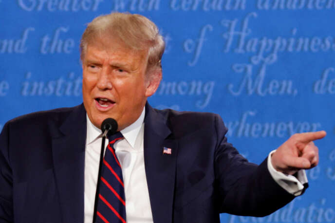 Donald Trump lors du premier débat de la campagne présidentielle, à Cleveland (Ohio), le 29 septembre.