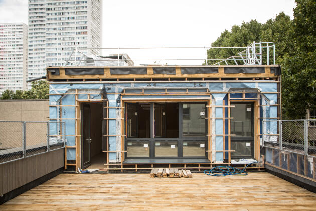 Un édifice de 228 mètres carrés a été entièrement construit en matériaux biosourcés, dans le 13e arrondissement de Paris.