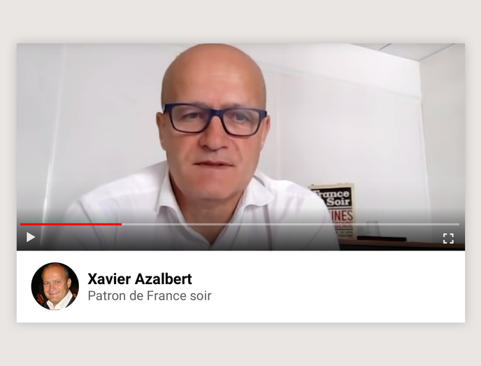 Le directeur de la publication de FranceSoir, Xavier Azalbert.