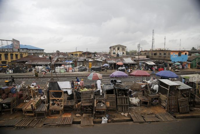 Un bidonville à Lagos, la capitale économique du Nigeria, en avril 2016.