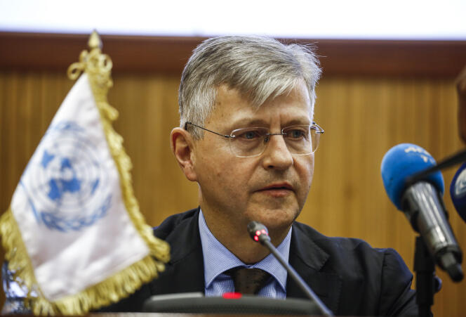 Jean-Pierre Lacroix, secrétaire général adjoint des Nations unies aux opérations de maintien de la paix, à Khartoum, le 24 janvier 2019.